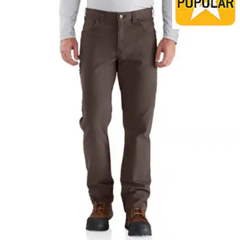 🌵NEW CARHARTT Men’s Rugged Flex Relaxed Fit 5-Pocket Work Pant 38x30 Brown